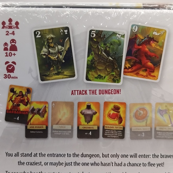 Welcome to the Dungeon Push-Your-Luck Board Game Card Game NEW SEALED - Picture 8 of 12